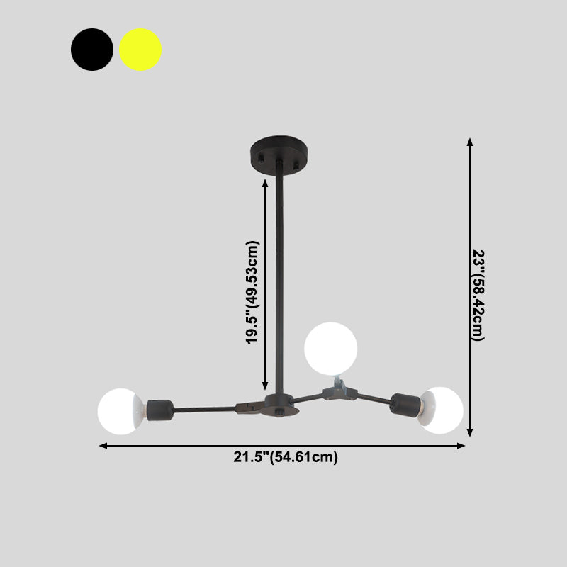 Postmodern Pendant Lamp Adjustable Metal Living Room Chandelier Lamp
