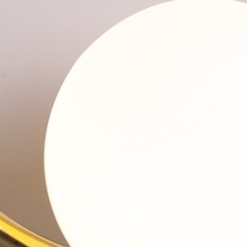 Discina de pared de vidrio blanco 1 lámpara de luz montada en la pared para sala de estudio