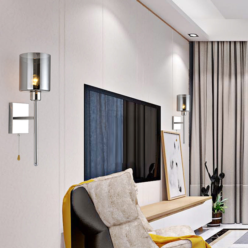 Contemporary 1 Head Wall Sconce Metal Wall Mounted Light Fixture for Living Room