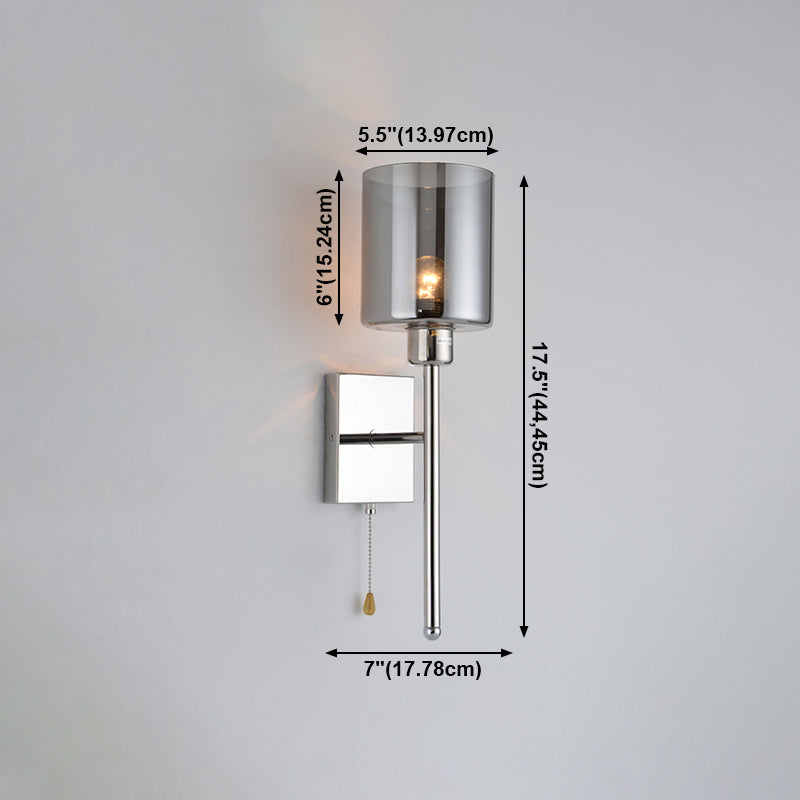 Contemporary 1 Head Wall Sconce Metal Wall Mounted Light Fixture for Living Room