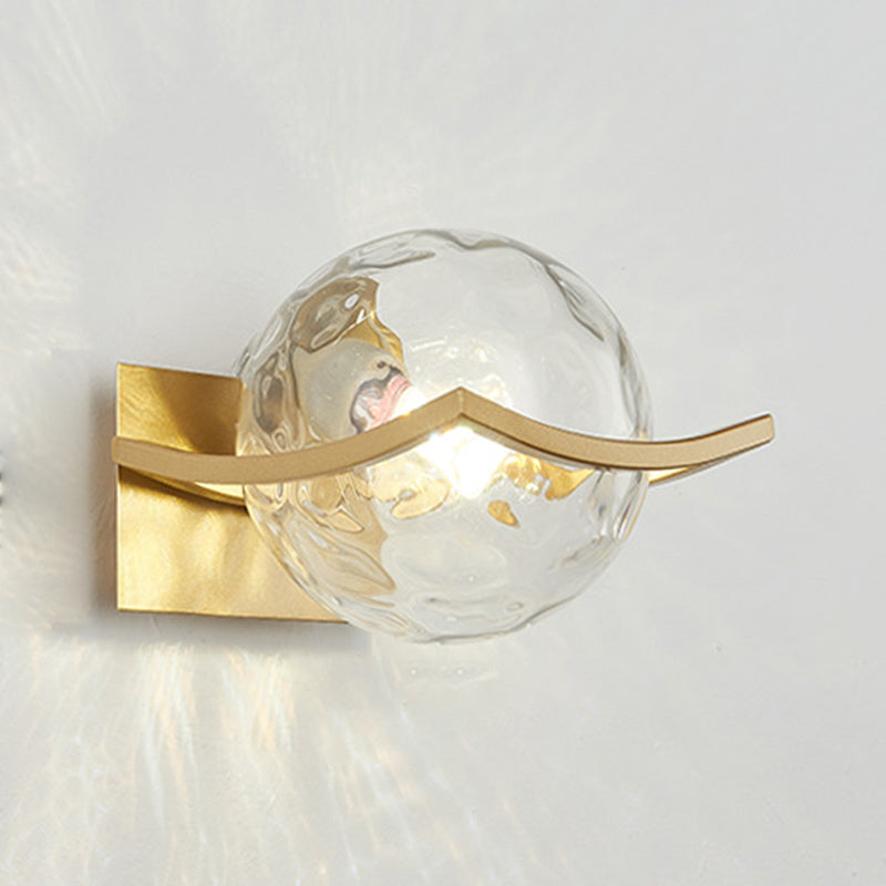 Luminaires d'éclairage en verre de style simple, une lampe murale de tête pour la chambre