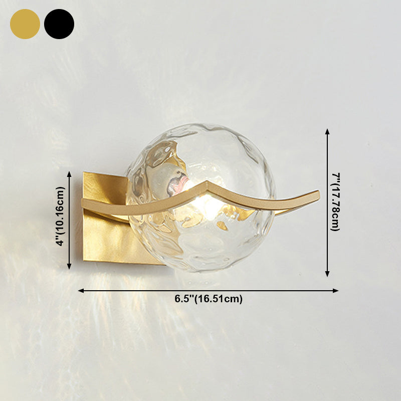 Luminaires d'éclairage en verre de style simple, une lampe murale de tête pour la chambre