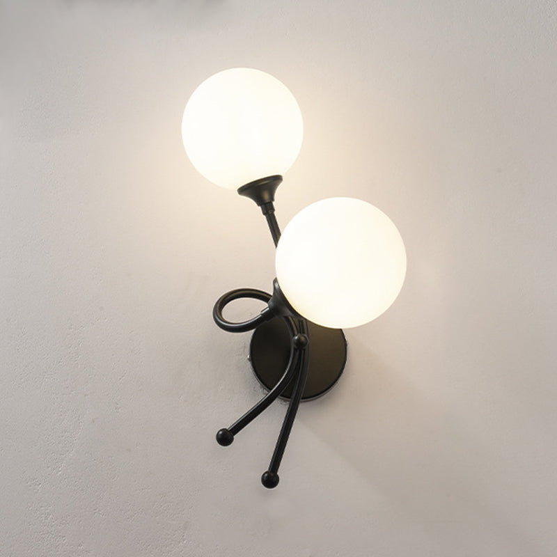 Chambre à coucher simple luminaires d'éclairage en verre blanc éclairage mural