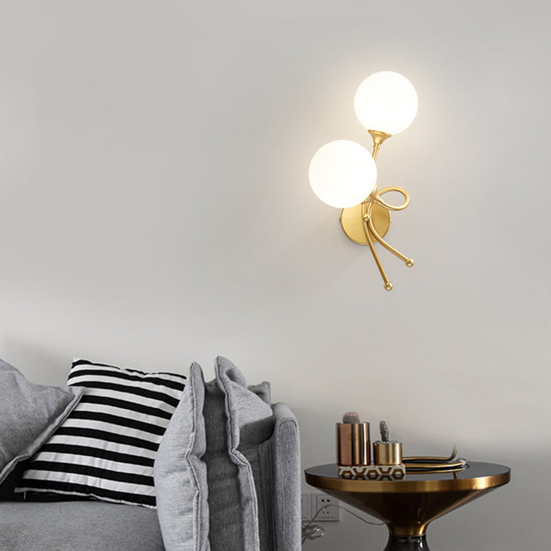 Chambre à coucher simple luminaires d'éclairage en verre blanc éclairage mural