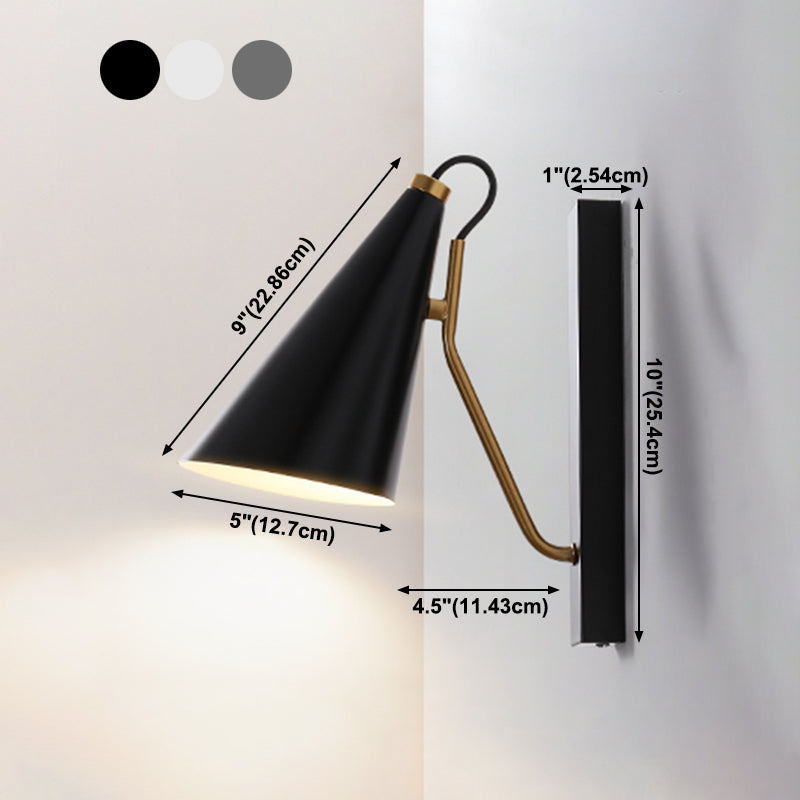 Application murale de la chambre Métal postmoderne 1 tête d'éclairage d'éclairage mural mural