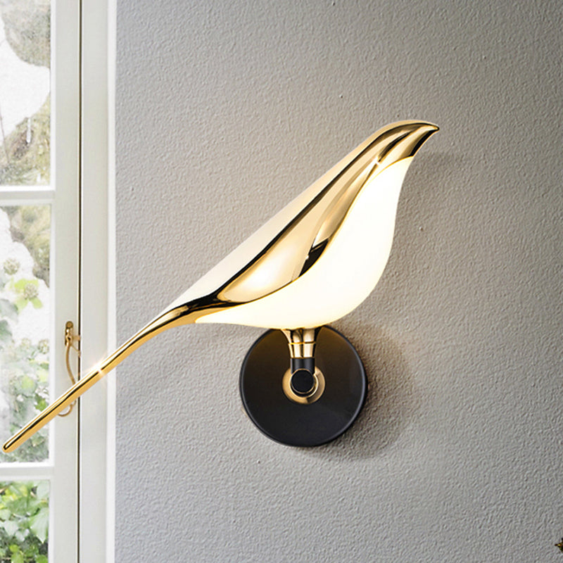 Sala de estar dorada mate de pared posmoderna lámpara montada en la pared