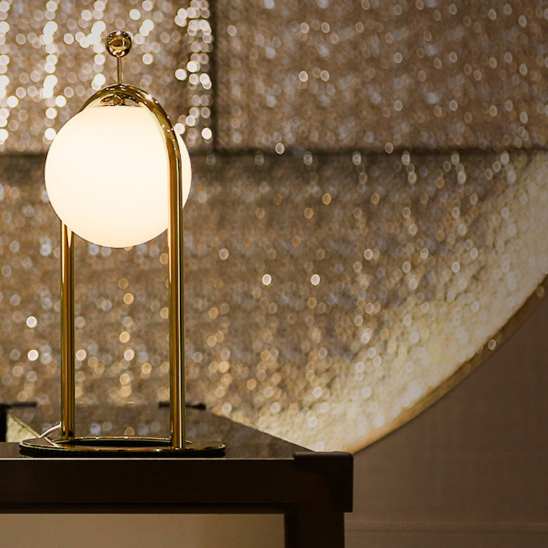 Lampada da tavolo da tavolo per occhio nordico Modern Distanza di vetro per la camera da letto dello studio