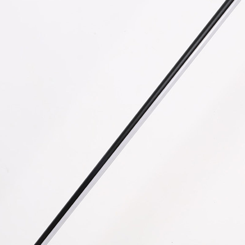Simple Linear Floor Lamp Metallic Bedroom LED Standing Lamp Fixture