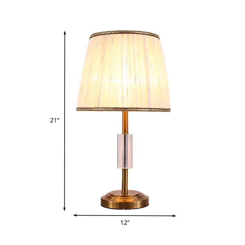 Contemporain 1 Task Task Lighting White Barrel Reading Livre Light with Fabric Shade