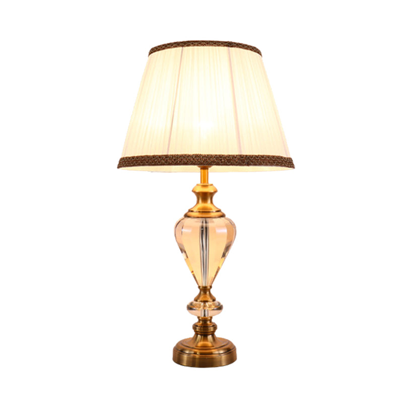 Tarea de lágrima modernista Iluminación de la tarea Cristal cortada a mano 1 Lámpara de lectura de la cabeza en beige