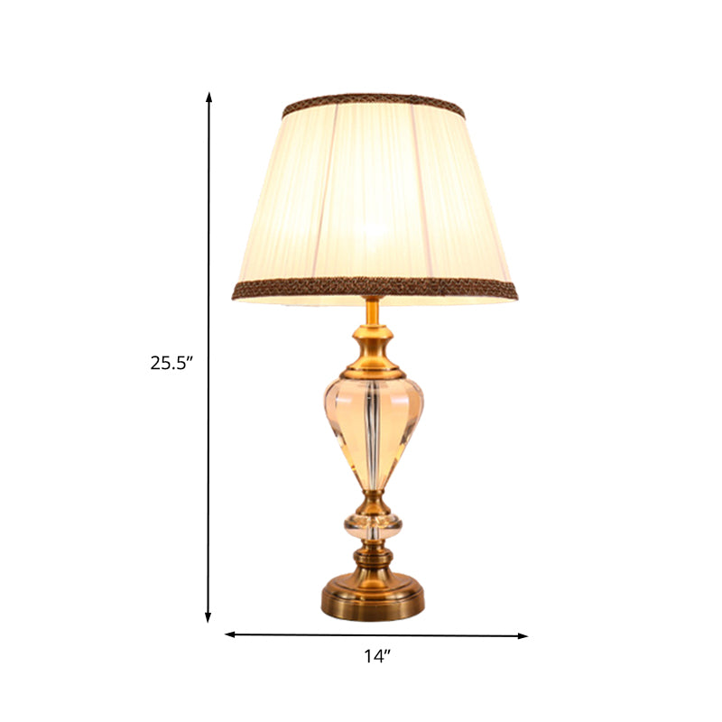 Tarea de lágrima modernista Iluminación de la tarea Cristal cortada a mano 1 Lámpara de lectura de la cabeza en beige