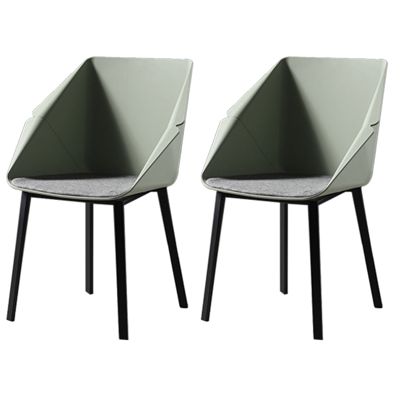 Silla de comedor de metal de estilo industrial Silla de comedor con respaldo sólido y brazo