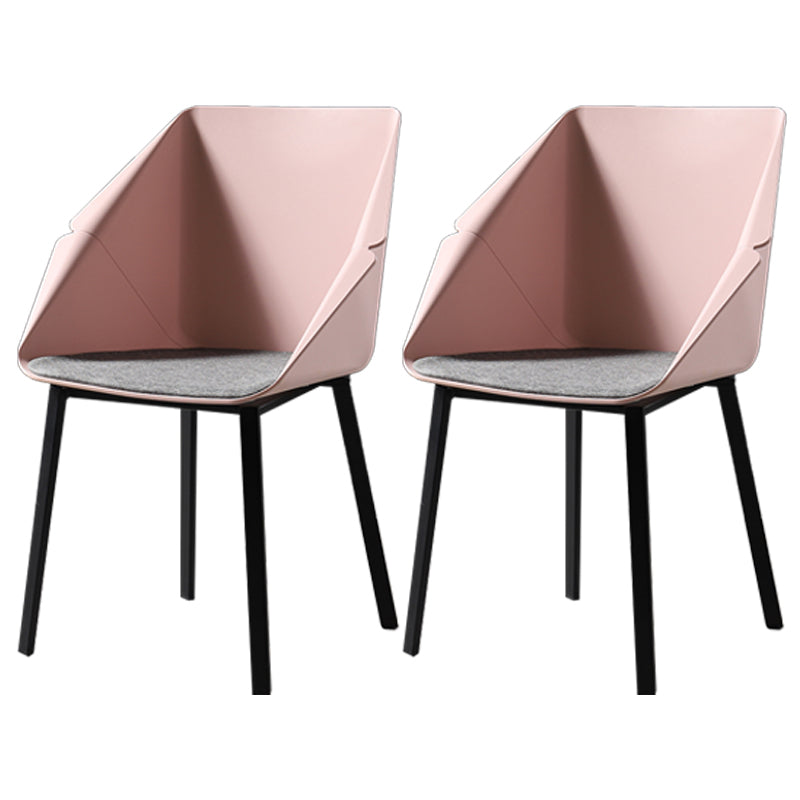Silla de comedor de metal de estilo industrial Silla de comedor con respaldo sólido y brazo