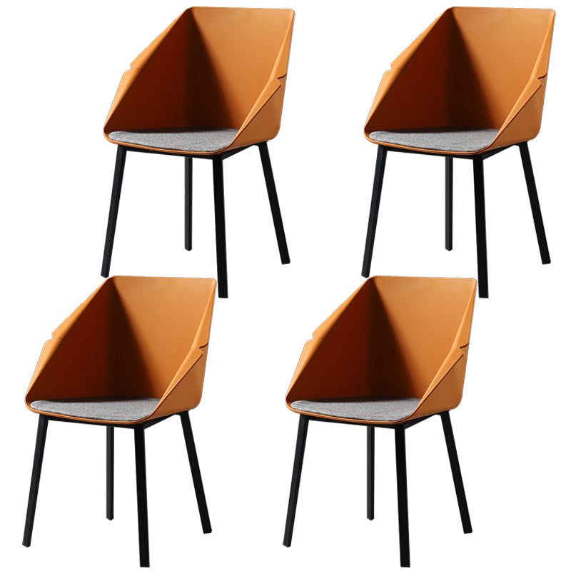 Silla de comedor de metal de estilo industrial Silla de comedor con respaldo sólido y brazo