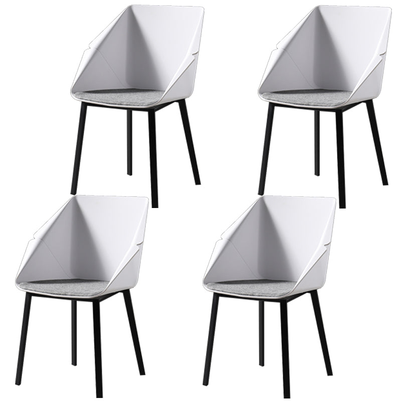 Silla de comedor de metal de estilo industrial Silla de comedor con respaldo sólido y brazo