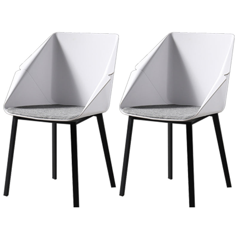 Silla de comedor de metal de estilo industrial Silla de comedor con respaldo sólido y brazo