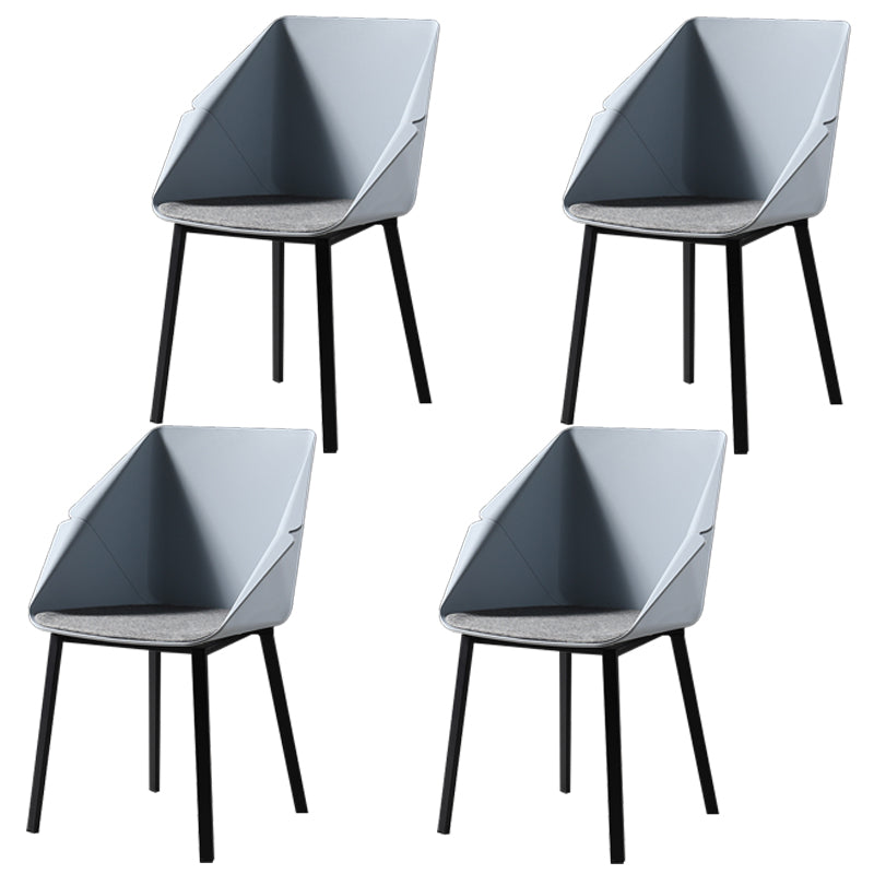 Silla de comedor de metal de estilo industrial Silla de comedor con respaldo sólido y brazo