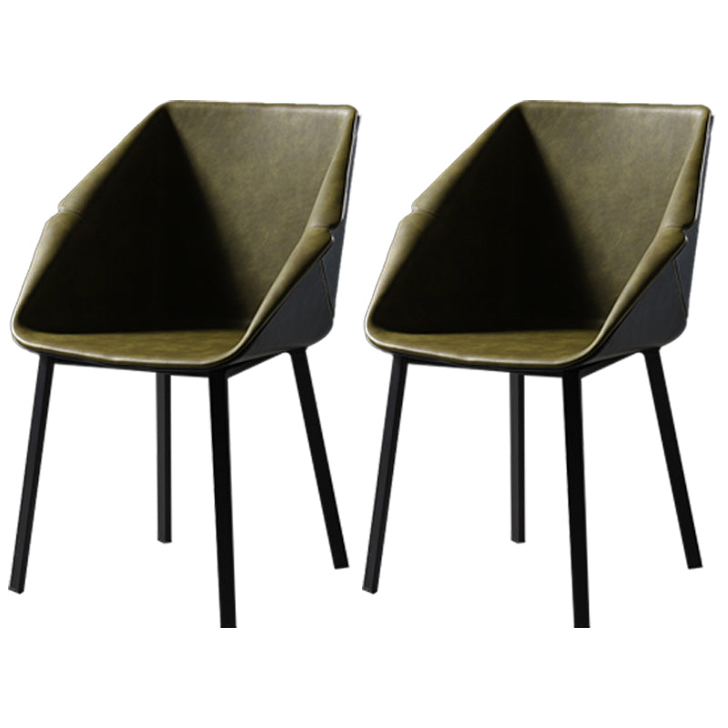 Silla de comedor de metal de estilo industrial Silla de comedor con respaldo sólido y brazo