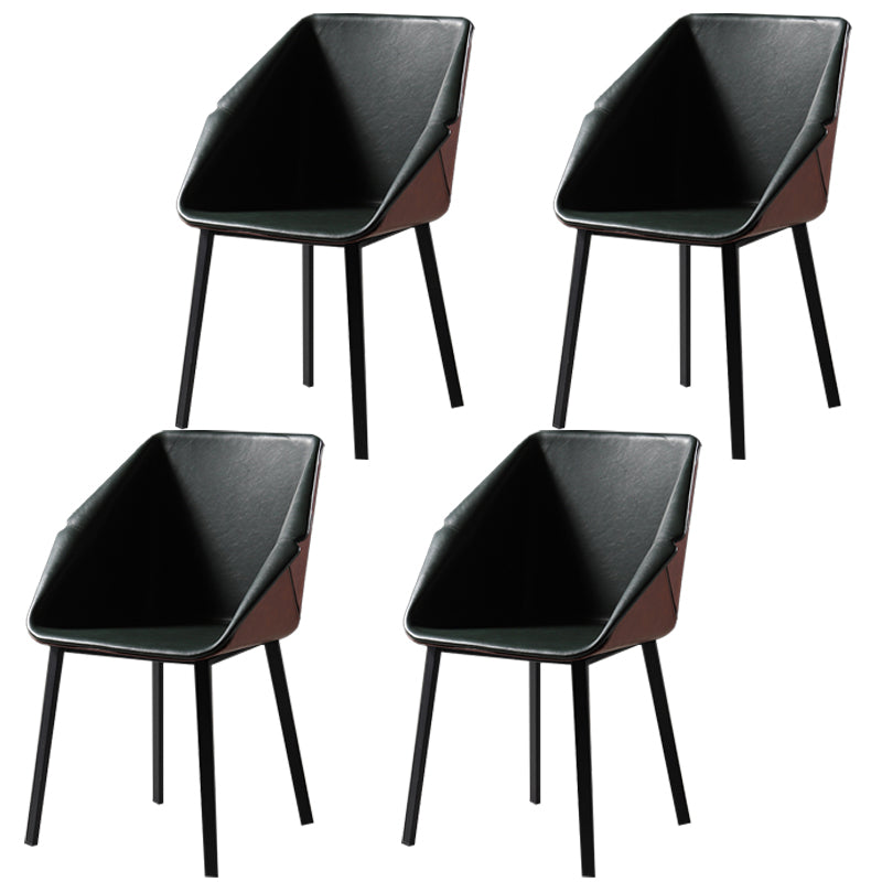 Silla de comedor de metal de estilo industrial Silla de comedor con respaldo sólido y brazo