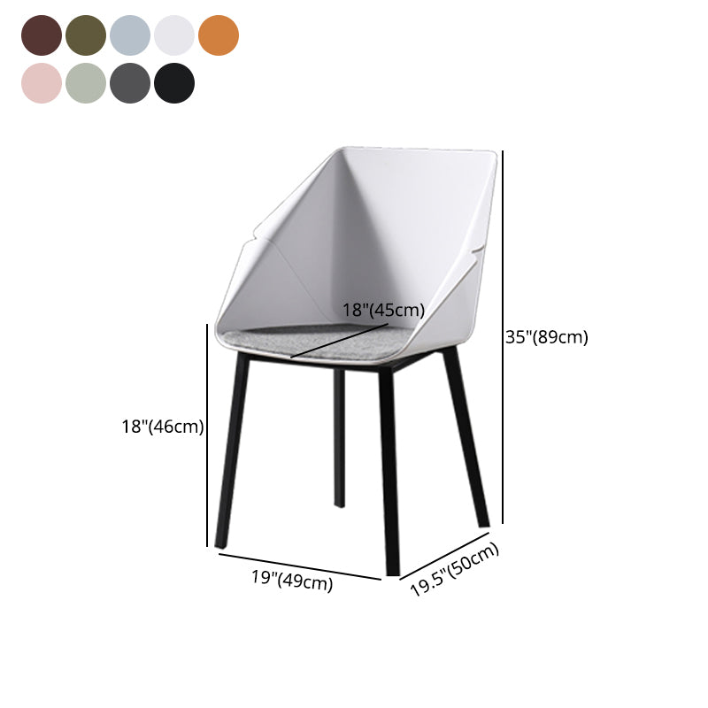 Silla de comedor de metal de estilo industrial Silla de comedor con respaldo sólido y brazo