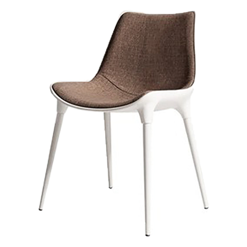 Eigentijdse stijl eetstoelen keukenarmloze zijstoelen met metalen benen