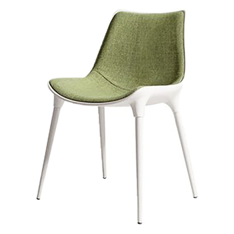 Eigentijdse stijl eetstoelen keukenarmloze zijstoelen met metalen benen