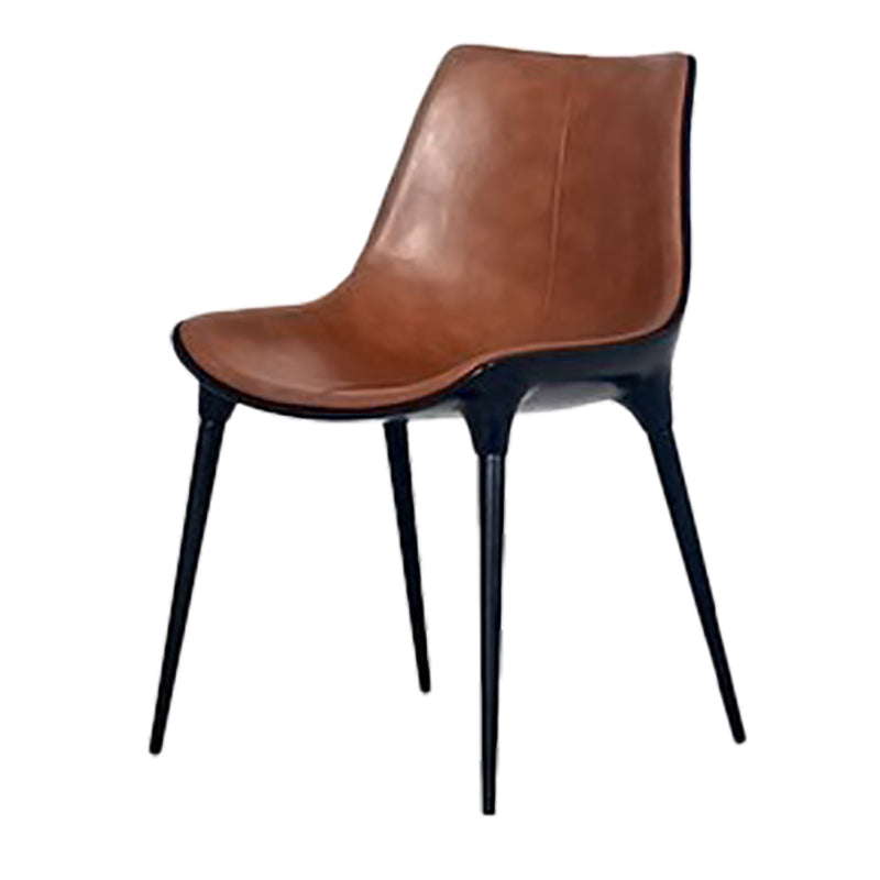 Eigentijdse stijl eetstoelen keukenarmloze zijstoelen met metalen benen