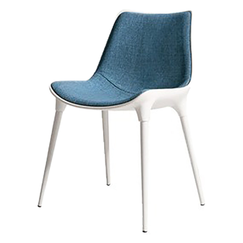 Eigentijdse stijl eetstoelen keukenarmloze zijstoelen met metalen benen