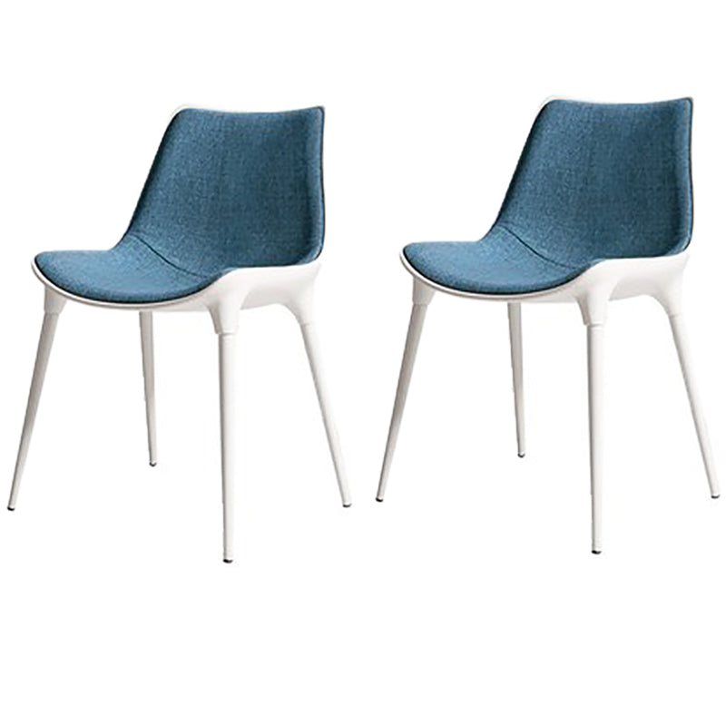 Eigentijdse stijl eetstoelen keukenarmloze zijstoelen met metalen benen