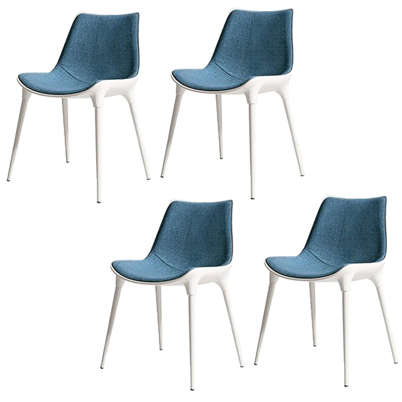 Eigentijdse stijl eetstoelen keukenarmloze zijstoelen met metalen benen
