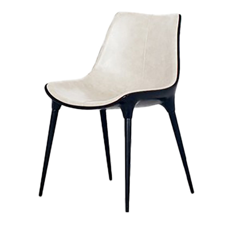 Eigentijdse stijl eetstoelen keukenarmloze zijstoelen met metalen benen