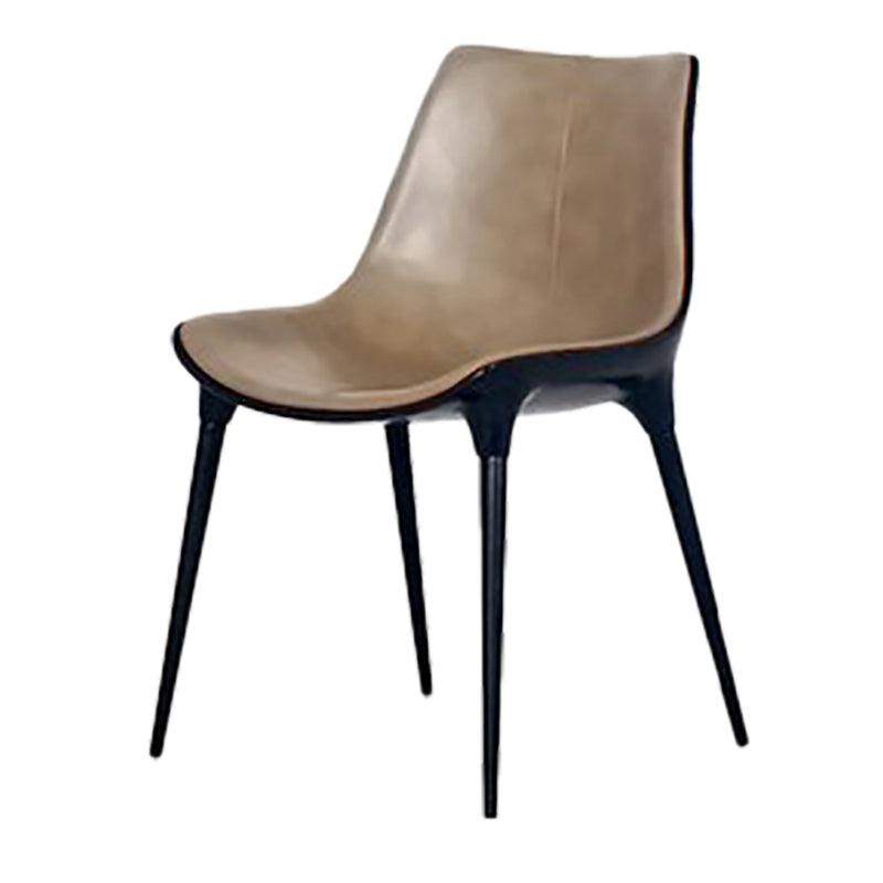 Eigentijdse stijl eetstoelen keukenarmloze zijstoelen met metalen benen