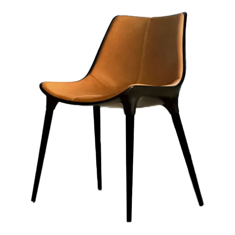 Eigentijdse stijl eetstoelen keukenarmloze zijstoelen met metalen benen