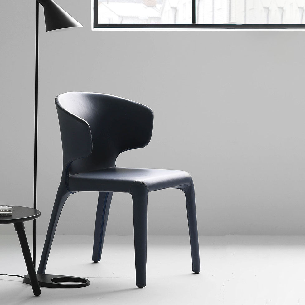 Chaise de salle à manger en métal moderne, bras à oreilles, chaise simple pour usage domestique
