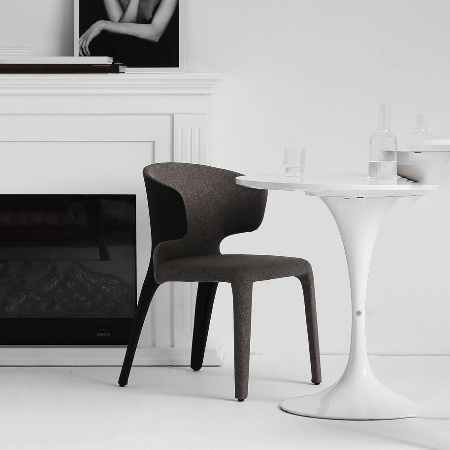 Chaise de salle à manger en métal moderne, bras à oreilles, chaise simple pour usage domestique