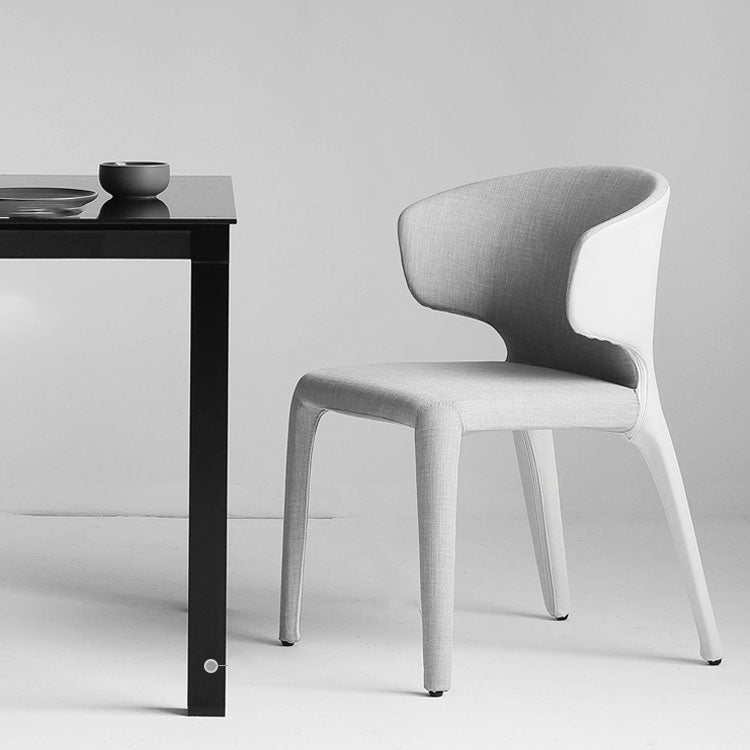 Chaise de salle à manger en métal moderne, bras à oreilles, chaise simple pour usage domestique