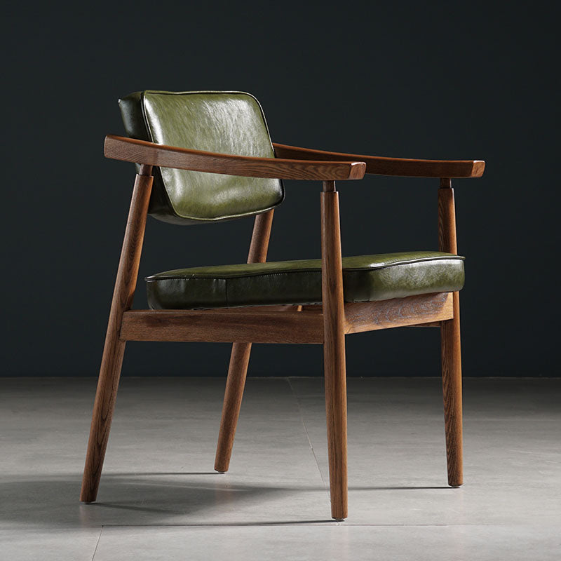 Chaises de salle à manger de style traditionnel, chaises d'appoint avec bras de cuisine et pieds en bois