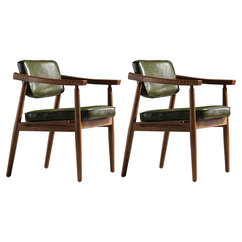 Chaises de salle à manger de style traditionnel, chaises d'appoint avec bras de cuisine et pieds en bois