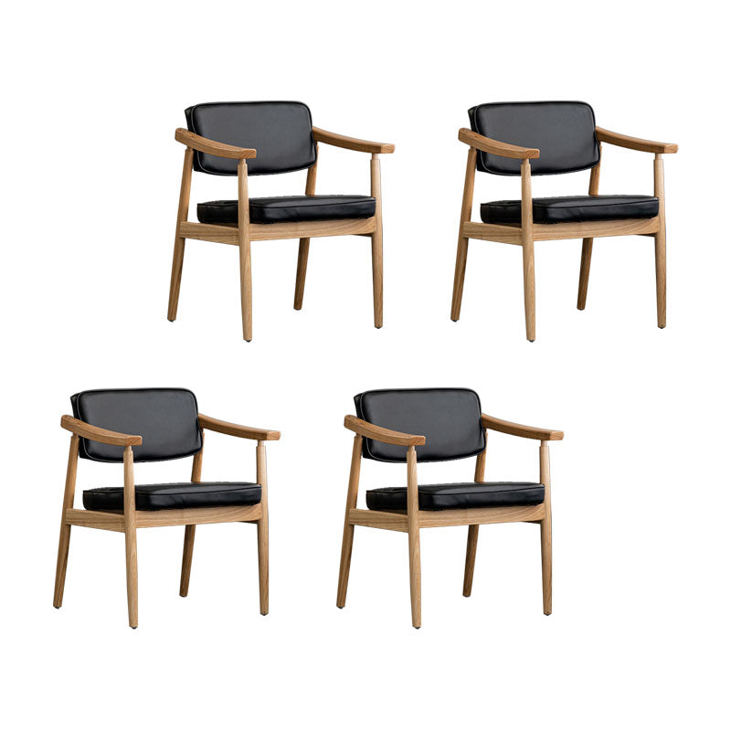 Chaises de salle à manger de style traditionnel, chaises d'appoint avec bras de cuisine et pieds en bois