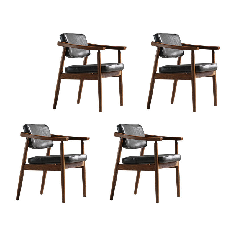 Chaises de salle à manger de style traditionnel, chaises d'appoint avec bras de cuisine et pieds en bois