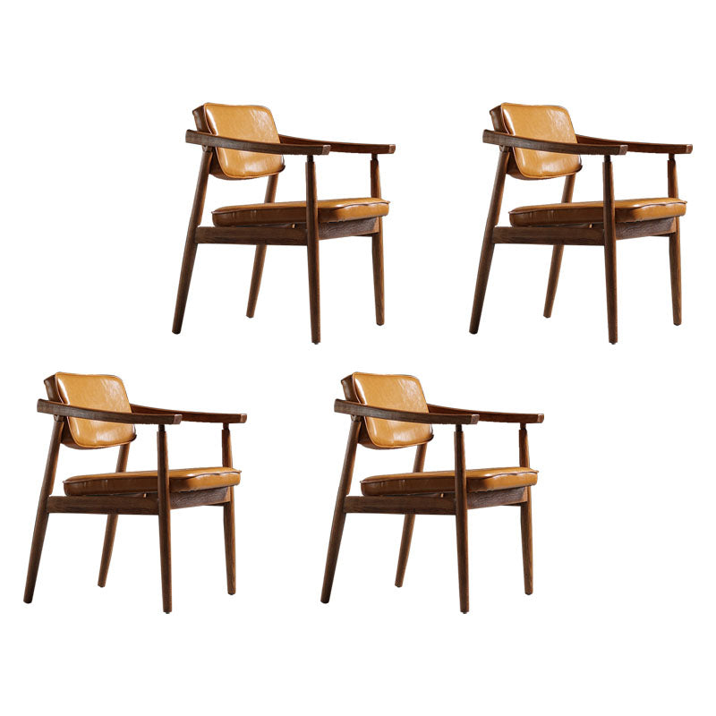 Chaises de salle à manger de style traditionnel, chaises d'appoint avec bras de cuisine et pieds en bois