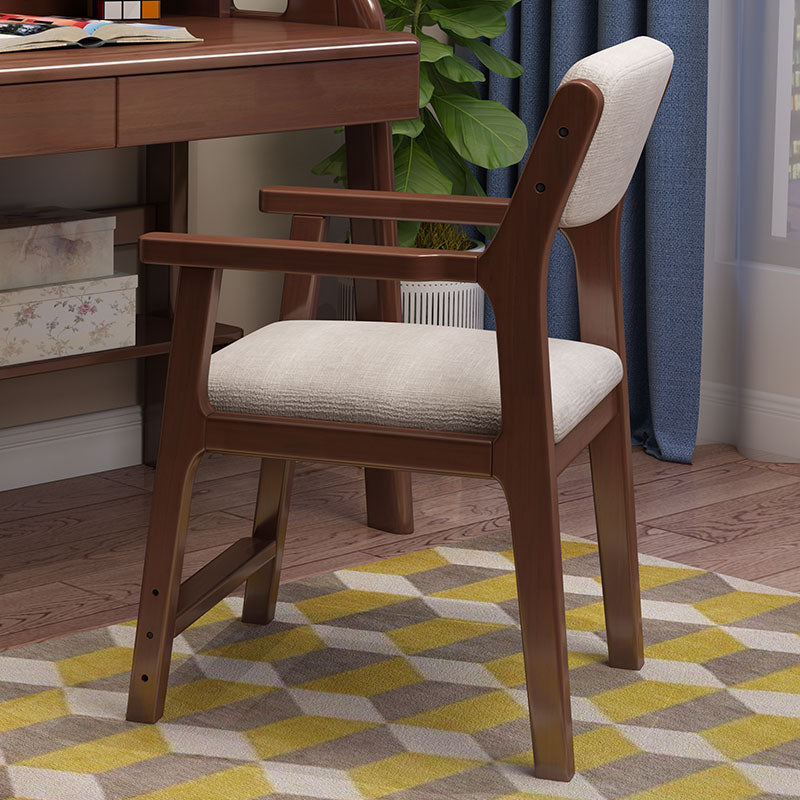 Contemporary Solid Wood Dining Arm Chair Open Back Single Dining Side Chair for Home Use