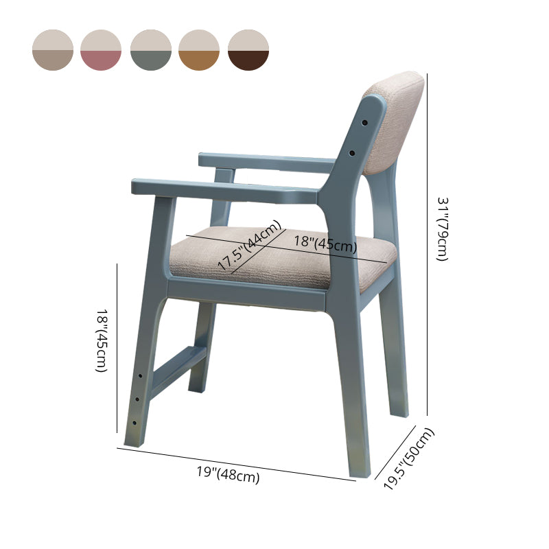 Contemporary Solid Wood Dining Arm Chair Open Back Single Dining Side Chair for Home Use