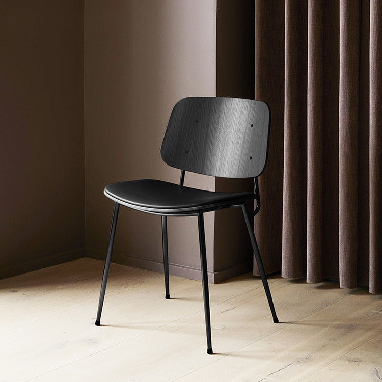 Industrial Upholstered Dining Side Chairs Open Back Dining Side Chairs
