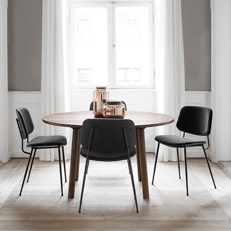 Industrial Upholstered Dining Side Chairs Open Back Dining Side Chairs