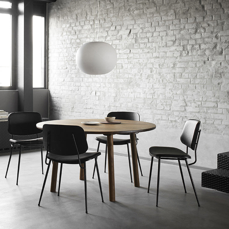 Industrial Upholstered Dining Side Chairs Open Back Dining Side Chairs