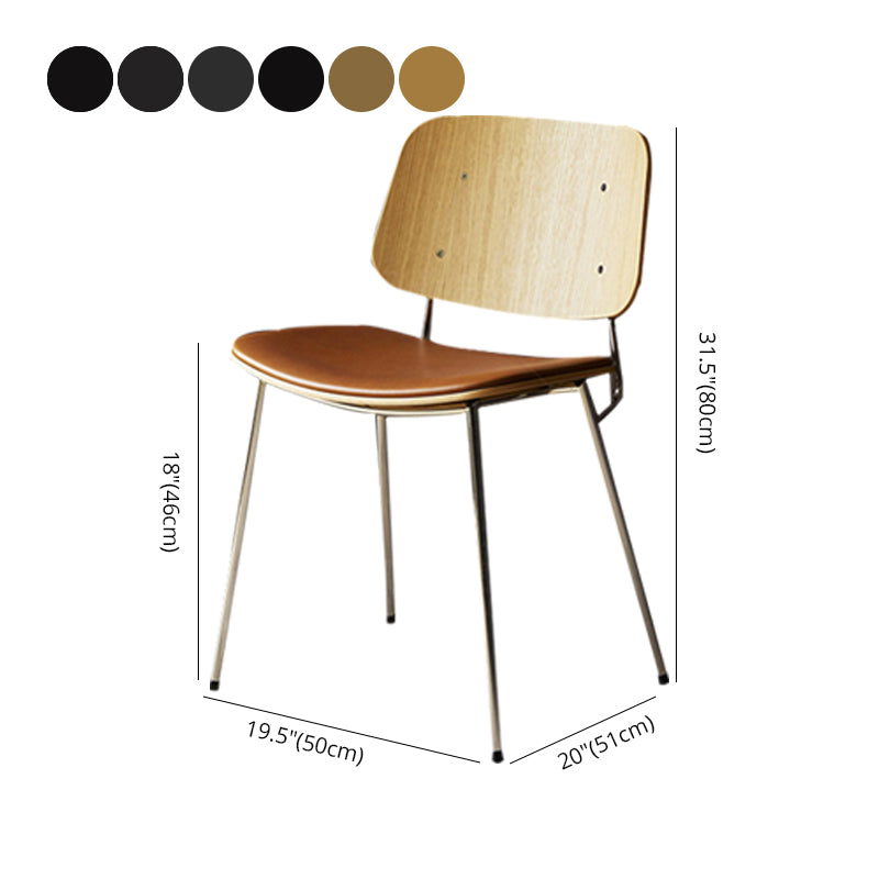 Industrial Upholstered Dining Side Chairs Open Back Dining Side Chairs