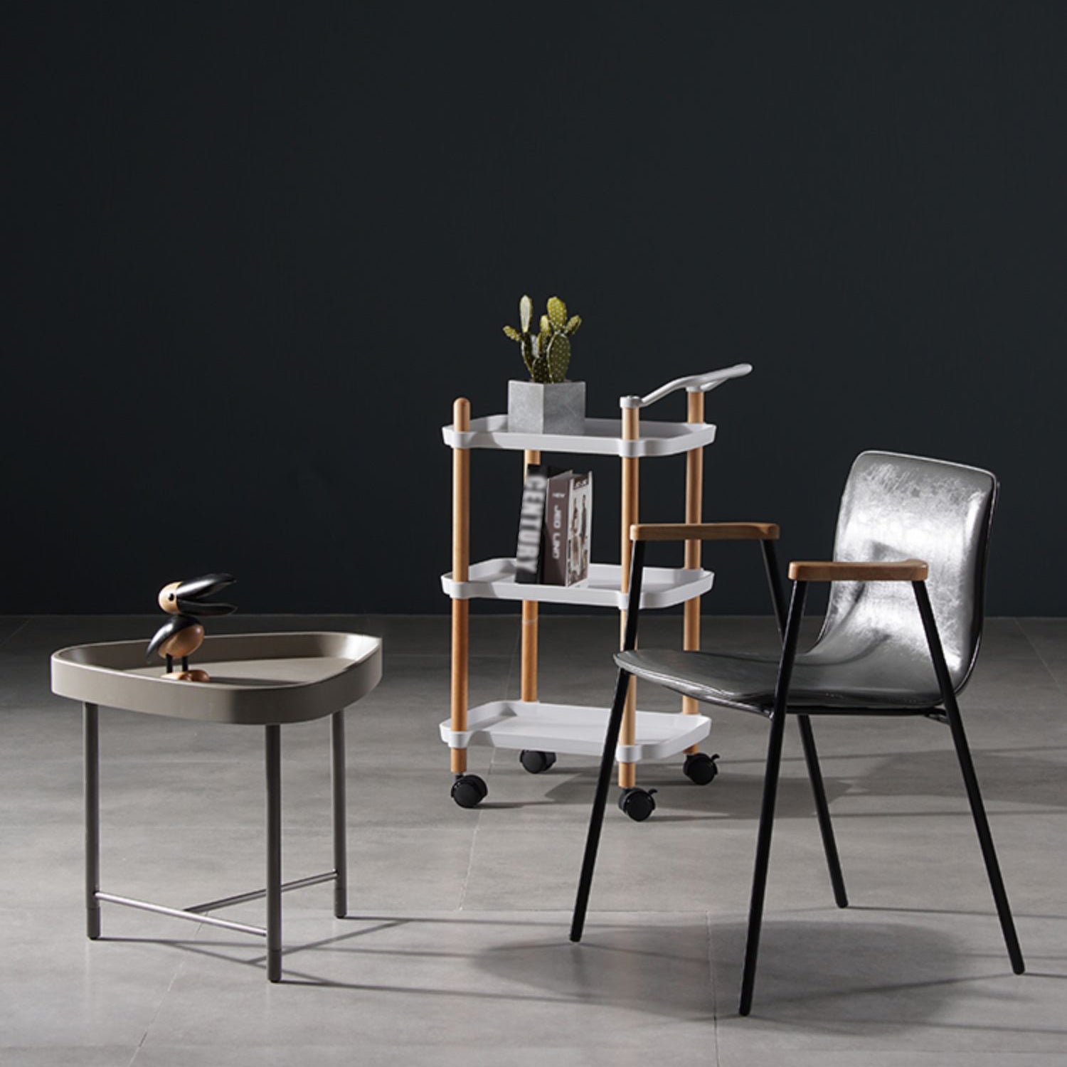 Chaises de salle à manger de style industriel, chaises d'appoint avec bras de cuisine et pieds en métal
