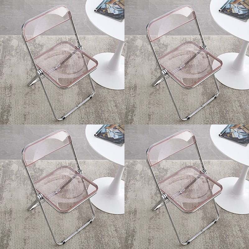 Sedie senza braccioless in stile industriale pieghevole in plastica aperta sedia da pranzo