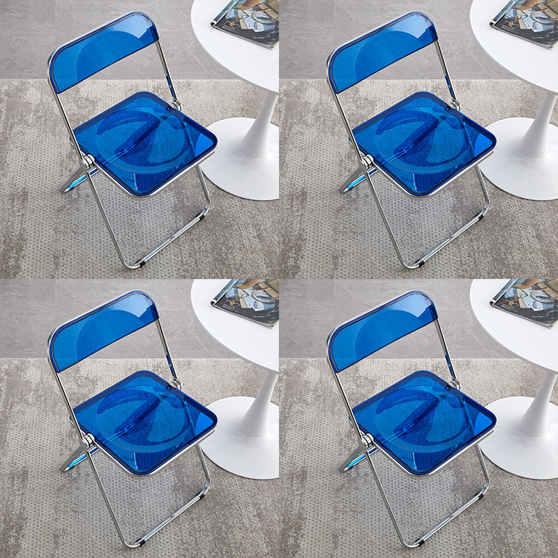 Sillas laterales de estilo industrial sillón de comedor de plástico plegable de plástico abierto
